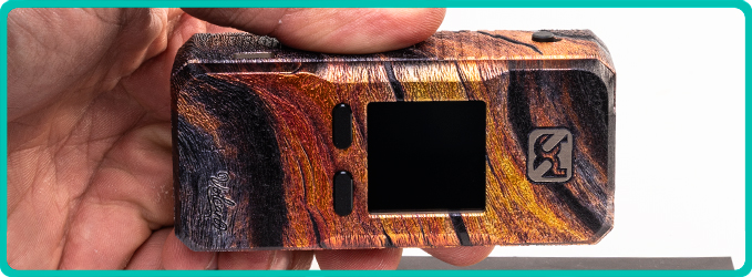Design de la Box Rayden 220 Volcano Pahoehoe Rare Edition BD Vape